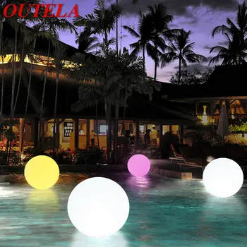 OUTELA מודרני הכדור צף נוף המנורה יצירתי בחוץ בריכה אור LED שלט רחוק IP65 עמיד למים עבור מלון גן