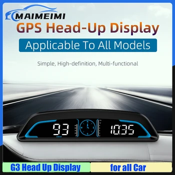 G3 GPS HUD אוטומטי, מד מהירות תצוגה עילית לרכב חכם דיגיטלי אזעקה תזכורת מטר מצפן אביזרי אלקטרוניקה עבור כל רכב