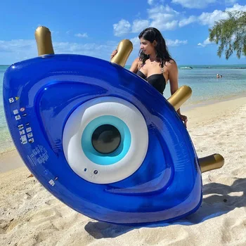 החדש מתנפח ענק העין בריכה לצוף לשכב על היווני עין צף מזרן טרקלין בריכה חוף לוטי בקיץ כיף צעצועים