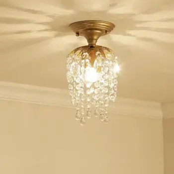 יוקרה זהב קריסטל מנורת תקרה led נורת led מנורות סלון חדר אוכל התקרה תאורה led הברק מנורות תקרה