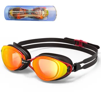 שחייה Gogglesfor מבוגרים גברים נשים נגד ערפל הגנת UV מתכוונן שחייה משקפיים מקצועי עמיד למים לשחות Eyewear