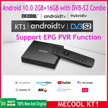MECOOL KT1 משולבת 4K מוסמך של גוגל Smart TV BOX 2gb 16gb S905X4 אנדרואיד הטלוויזיה 10.0+H. 265 DVB-S2 לוויין מפענח איטליה ספרדית