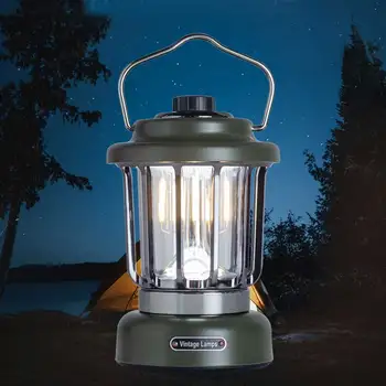פנס קמפינג ניתן לעמעום תלוי אוהל אור בלילה טיולים התאורה מנורה