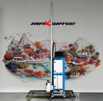 Maxwave DX7 ראש ההדפסה 6 ערוצים משטח אנכי רב תפקודי הזרקת דיו UV מכונת דפוס אוטומטית הרצפה & קיר המדפסת