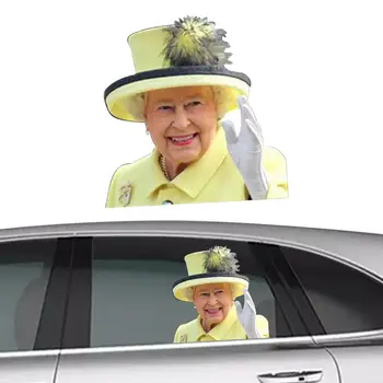 המלכה אליזבת מדבקה לחלון הרכב מדבקות רכב מדבקות על כלי רכב עמיד למים המכונית מצחיק מדבקות קישוט מספר סגנונות
