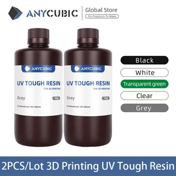 Anycubic 3D שרף קשה UV שרף גמיש 3d принтер смол רסינה 365-405nm השפעה גבוהה חוזק גבוה, קשיחות 2PCS/lot