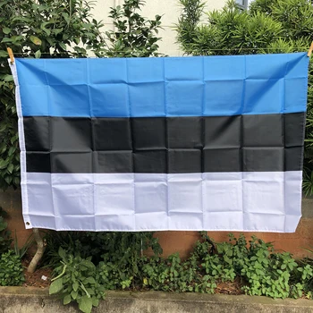 Z-ONE דגל אסטוניה דגל 90 X150cm פוליאסטר תלוי אסטוניה הדגל הלאומי מקורה חיצונית קישוט הבית Bannerr