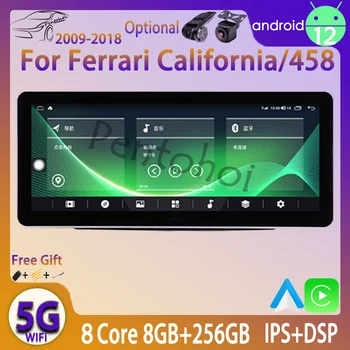 Pentohoi רדיו במכונית על פרארי קליפורניה, 458 2009-2018 מסך מגע נווט מולטימדיה נגן וידאו סטריאו אוטומטי Android12 5G