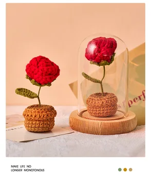 פיית גן מיניאטורות הרגשתי ורדים חתונה פסלון מתנה עבור חברה קישוטי שולחן חדר Decors אסתטי חמוד עיצוב הבית