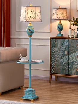 יצירתי רטרו צבוע נחלים מנורת רצפה תה אמריקאי שולחן מנורת רצפה הספה בחדר השינה ליד המיטה מנורת רצפה