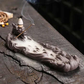 אלמוג זרם אחורי עשן ארומטי התנור אמנות קישוט הבית יצירתיות הדרקון סינית להכניס ישן קטורת התנור