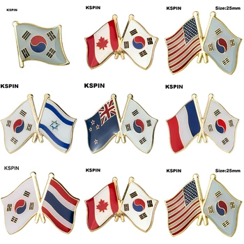 10pcs הרבה דרום קוריאה דגל Laple להצמיד תג סיכה