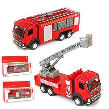 הילדים אש משאיות צעצוע הנסיגה כיבוי משאיות צעצוע עם חיכוך כוח אדום קלאסי לבן מתגלגל חירום רכב