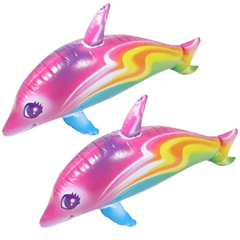 2 יח ' דולפין מתנפח, צעצוע, צעצועים, הפתעות למסיבה ענקית בריכת שחייה Pvc ילדים