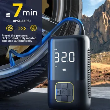 אלחוטית משאבה חשמלית חירום מדחס אוויר נייד USB תפוקת חשמל לחץ צמיגים זיהוי חכם אופנוע אופניים משאבה