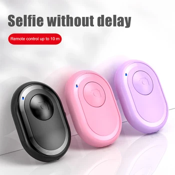Mini Bluetooth תואם שליטה מרחוק כפתור בקר אלחוטי טיימר-עצמי ההדק לשחרר Selfie עבור טלפונים חכמים המצלמה