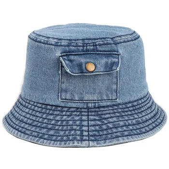 2023 ג ' ינס דלי כובע נשים דייג כובע באביב ובקיץ כובע בוקרים רטרו קטן בכיס קצר אפס מקום כובע לגברים נשים סאן קאפ