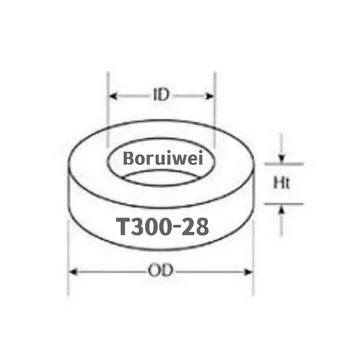 T300-28 Boruiwei RF המותג ברזל למגנט ליבה בתדר גבוה RF מגנטי ליבות