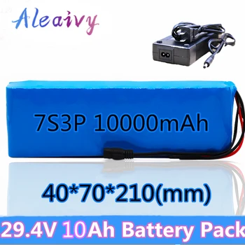 סוללת ליתיום 24v 7S3P 29.4 V 10000mAh Li-ion Battery Pack עם מאוזנת BMS על אופניים חשמליות קורקינט כוח גלגלים