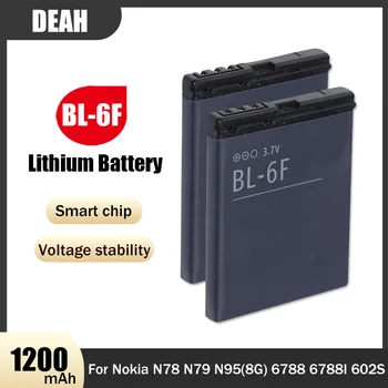 BL-6F BL 6F BL6F 3.7 V 1200mAh החלפת סוללת ליתיום עבור Nokia 6788 N78 N79 N95 8G 602S 3600S 3602C נטענת Batteria