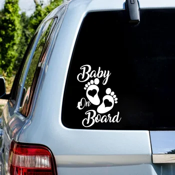תינוק חמוד על לוח מדבקות לרכב, מדבקות סיבי פחמן מדבקה על המשאית אוטומטי של חלון הגוף ויניל קישוט מכוניות אביזרים