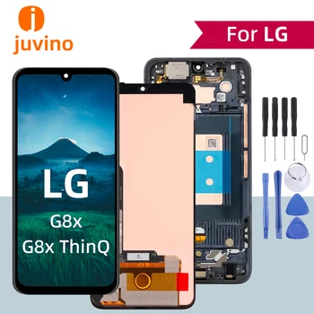 Juvino עבור LG G8x LCD G8x ThinQ LCD מקורי, מסך תצוגה ומסך מגע חיישן הדיגיטציה הרכבה עם כלים לתיקון