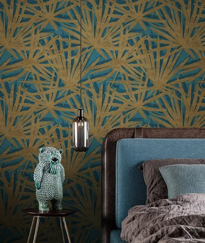 דרום-מזרח אסיה סגנון עלה דקל טפט טרופי ירוק הצמח דקל נייר קיר הסלון ספה רקע קיר חדר השינה