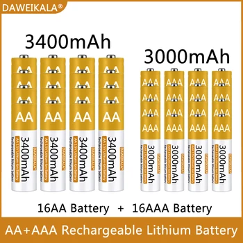 AA/סוללת AAA 1.5 V נטענות פולימר ליתיום-יון סוללה AA/AAA סוללות עבור שלט רחוק, עכבר קטן מאוורר חשמלי צעצוע