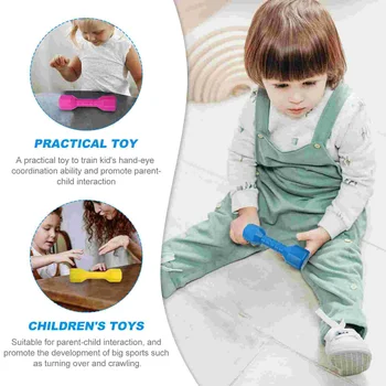 5 חתיכות המשקולת לילדים תינוק צעצוע פלסטיק צבעוניים משקולת יד