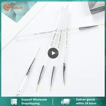1~8PCS נייד רוד למשוך ציפורן עט הציפורן הטבעית עט תכליתי שקוף מסמר שיפור עט ציפורן כלי חלקה