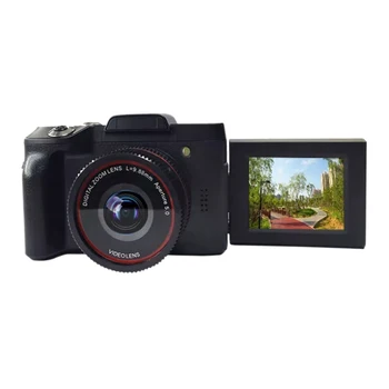 16MP 16X זום HD 1080P סיבוב מסך מיני Mirroless מצלמה דיגיטלית, מצלמת וידאו DV עם מיקרופון מובנה