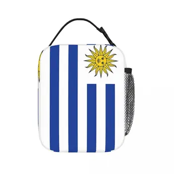 אורוגוואי דגל מבודד צהריים שקיות עמיד למים פיקניק שקיות תרמיות קריר קופסא ארוחת צהריים ארוחת צהריים לשאת לאישה עבודה ילדים בית הספר