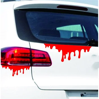ליל כל הקדושים המכונית דם אדומים מדבקות רעיוני אוטומטי מדבקות מגניב אור הפגוש הגוף המדבקה מכסה נוטף המכונית גרפי דקורטיביים ויניל