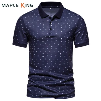 חולצות פולו לגברים camiseta masculina 2023 אופנה הקיץ הדפסה בצבע מלא חברתית עסקית פולו homme mens גולף אופנת רחוב