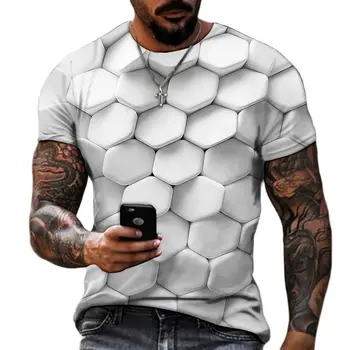 3D חולצה לגברים אופנה היפ הופ O-צוואר שרוול קצר לכל היותר מופשט Harajuku החולצות של גברים מנופחים טיז, חולצה בגדי גברים
