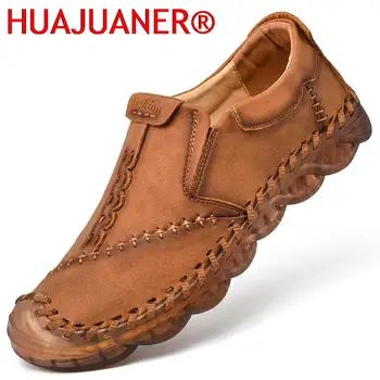 2023 עור גברים מקרית נעלי אופנה, Mens נעליים להחליק על גברים של נעלי ספורט הליכה בעבודת יד של המותג מוקסינים למבוגרים Zapatos Hombre