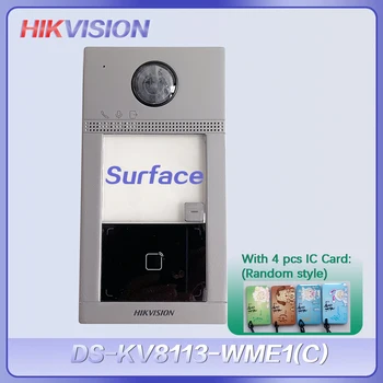HIKVISION WIFI DS-KV8113-WME1(ג) DS-KV8213-WME1(ג) מתכת וילה הדלת תחנת פו, צג וידאו אינטרקום