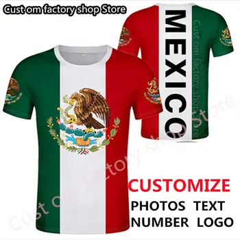 ארצות הברית של מקסיקו חולצת לוגו חינם שם מותאם אישית מספר mex חולצה האומה דגל mx ספרדית מקסיקני להדפיס תמונה בגדים