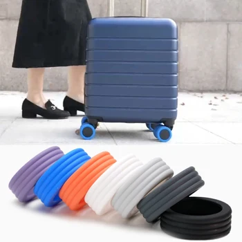 8pcs/set המזוודות אביזרים גלגלי מזוודות לכסות קסטר נעליים סיליקון כיסוי מגן המזוודה שקט אנטי ללבוש.