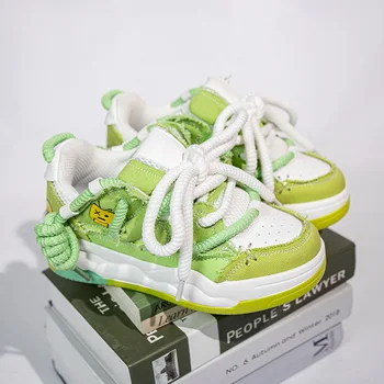 2023 אבוקדו ירוק Womens יוקרה נעלי בד אופנה ספורט מצוירת נעלי ספורט פלטפורמה מעצבים מזדמנים נשים נעלי