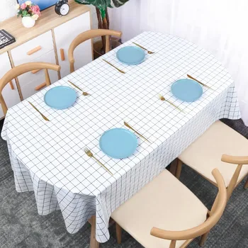 בד שולחן עמיד למים, שמן עמיד, לשטוף בחינם, לחלוט עמידה מלבני נורדי משק בית תה, מפות שולחן
