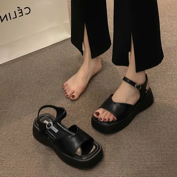 נשים מעצב אופנה סנדלים רכים לוח אישה נוחות שטוח בוהן פתוח נעלי החוף טיולים נשים פלטפורמת סנדלי נעליים Mujer