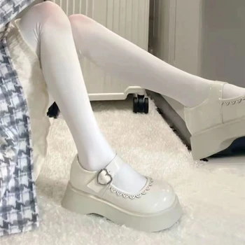 בז 'לוליטה נעליים נשים יפניות בסגנון וינטג' עור רך מרי ג ' יין פלטפורמה נעלי עקבים גבוהים סטודנט Cosplay נעליים