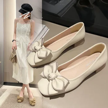 נעלי אישה 2023 כל-התאמה הנשית הנעלה רדוד הפה מזדמנים נעלי ספורט Modis סתיו עגול הבוהן שמלה חדשה הסירה חמוד נוח