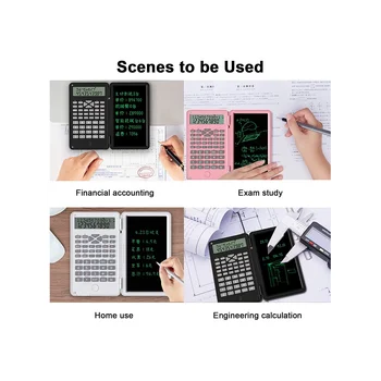 מדעי מחשבונים, 12 ספרות LCD Office כיס מחשבון שולחן עבודה עבור בית הספר להכיר וללמוד,לבן