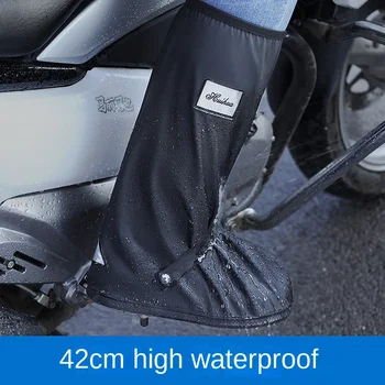 אטים לגשם כיסוי עמיד למים לשימוש חוזר אופנוע צינור נעלי רכיבה על אופניים אופניים נעליים חיצוני מכסה גשם אתחול לעבות קמפינג נעליים גבוהות