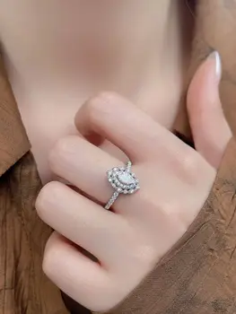 2023 אופנה, הטבעת של נשים קוריאני מהדורה פשוטה של סיבוב הטבעת סביב טבעת יהלום רב-תכליתי חוש עיצוב s925 כסף סטרלינג