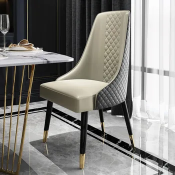 אור יוקרה מוצק כיסא עץ מודרני נורדי משענת פשוט פנאי האוכל כיסא עור Chaises-סל אבוס ריהוט הבית