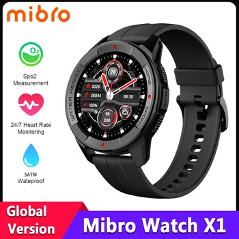 מקורי Mibro שעון חכם X1 העולמי גרסה 1.3 אינץ ' AMOLED מסך SpO2 לפקח על קצב לב Bluetooth Smartwatch עבור iOS אנדרואיד