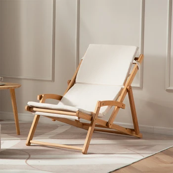 עץ מודרני שיזוף כיסא קמפינג מתקפל פארק מינימליסטי הסלון כיסא הטרקלין מרפסת מעצב Cadeira De Praia רהיטים